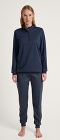 Calida Bündchen Pyjama mit Stehkragen Midnight Dreams