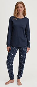 Calida Pyjama mit Bündchen Midnight Dreams