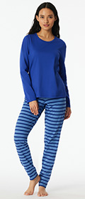 Schiesser Schlafanzug lang Casual Essentials